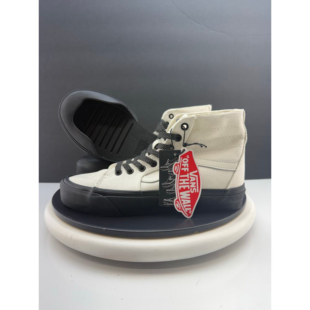 Vans Sk8-Hi Tapered Heavy Women's Size 9 Canvas White Modular‎ Swap It Shoes NEW